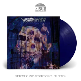 WORSHIPPER · One Way Trip | BLUE/BLACK MARBLED LP (Heavy Rock Vinyl)