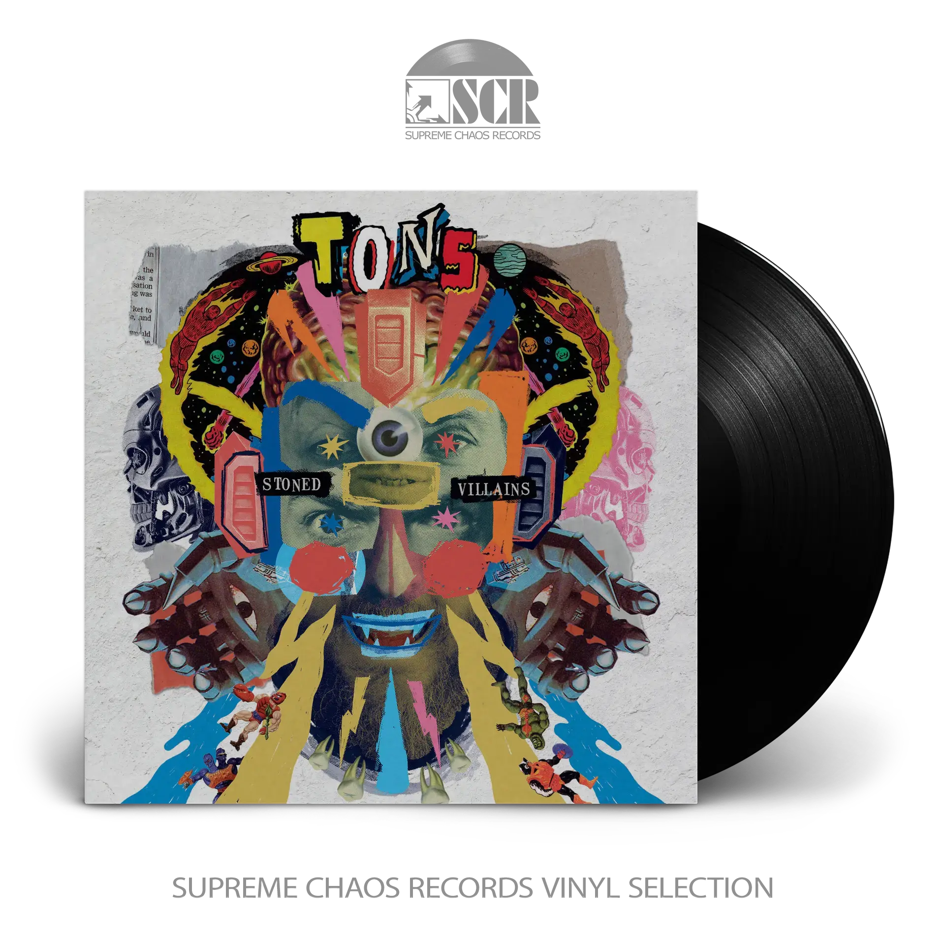 TONS · Stoned Villains | BLACK LP (Stoner Rock/Psychedelic Rock Vinyl)