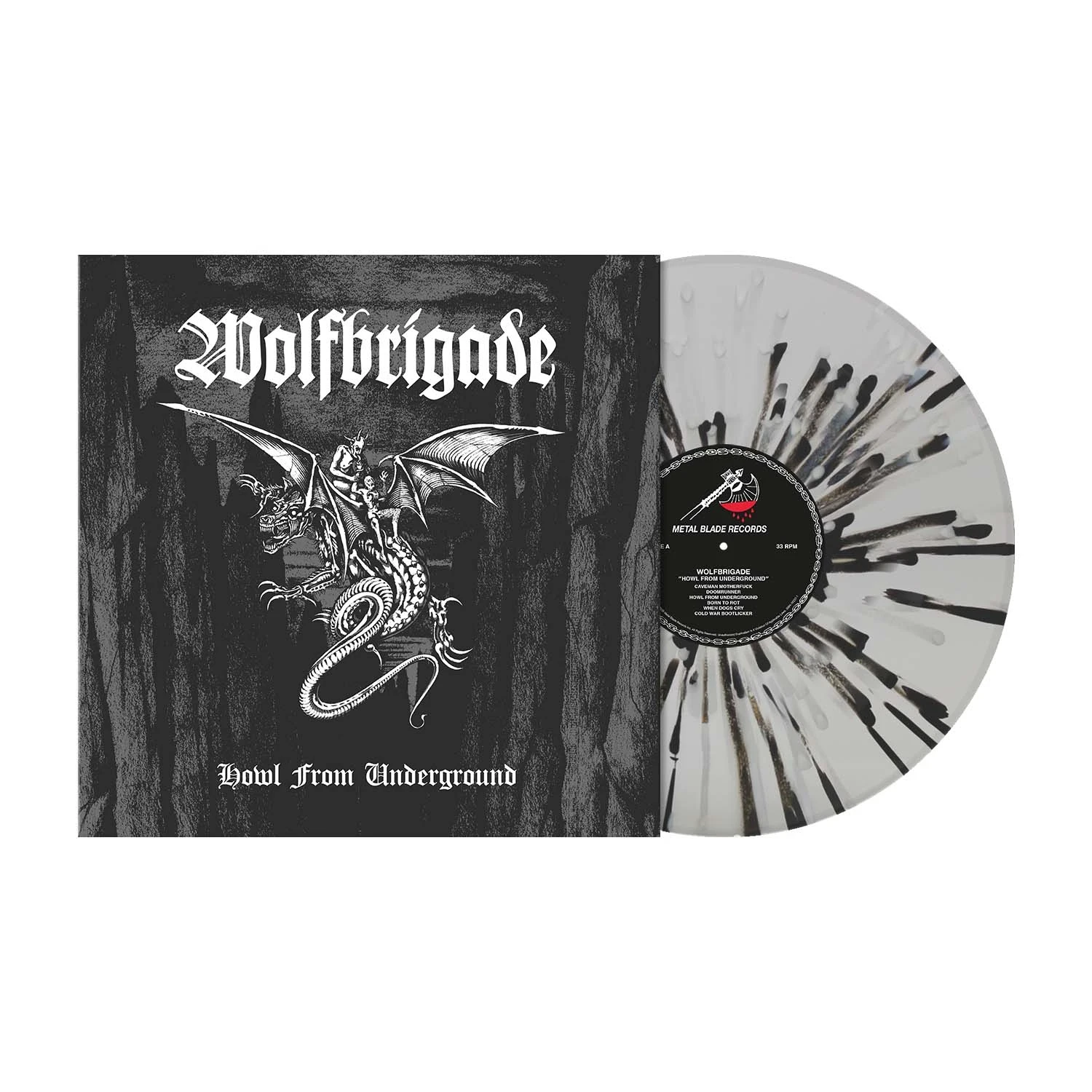 WOLFBRIGADE · Howl From Underground | CLEAR/BLACK/WHITE SPLATTER LP (Crust Punk/Death Metal Vinyl) · Bild 2